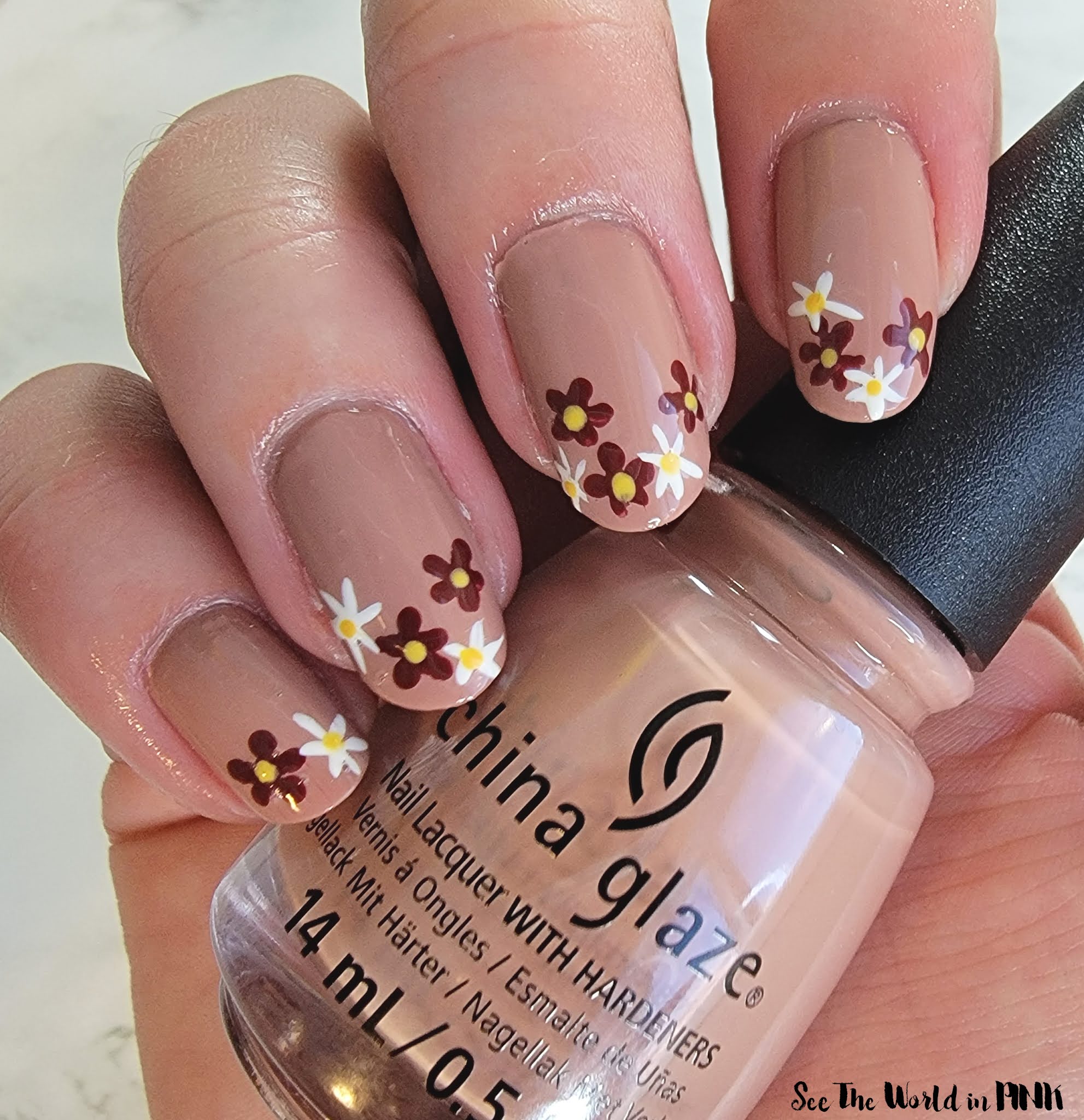 One Tool Only: Easy Abstract Floral Nail Art | Followthatway - YouTube