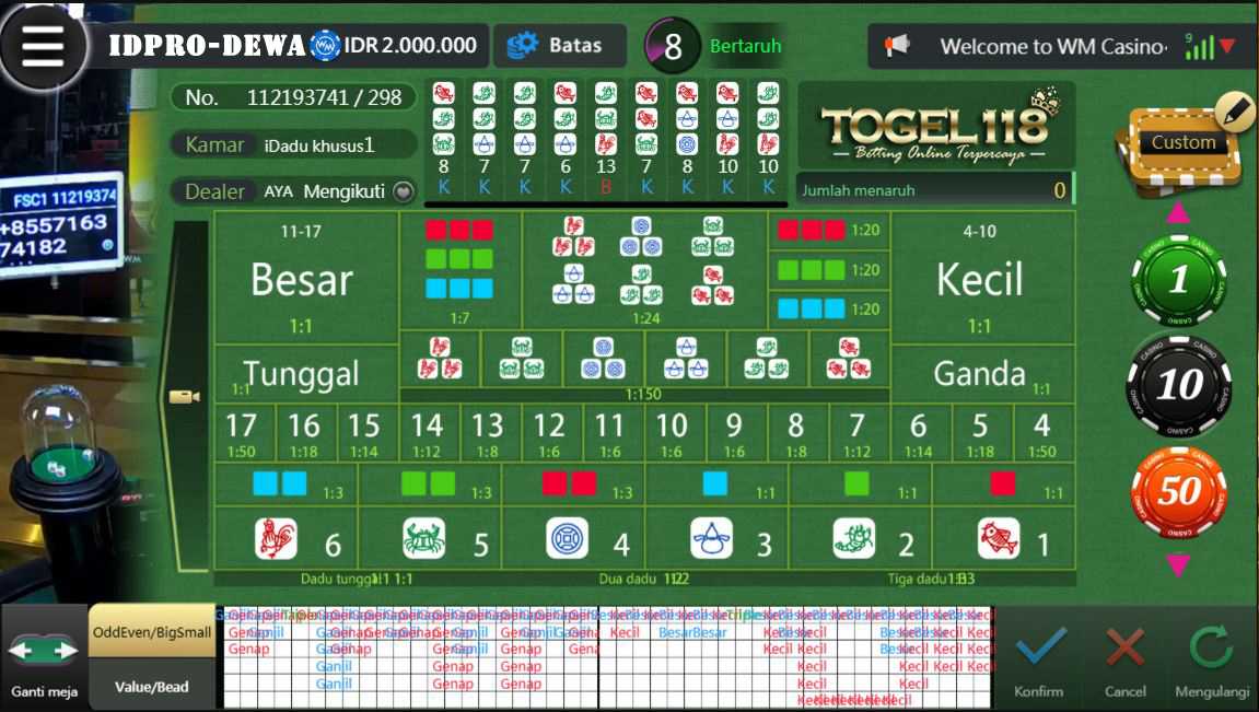 Cara Bermain Dadu Fish Prawn Crab Live Casino