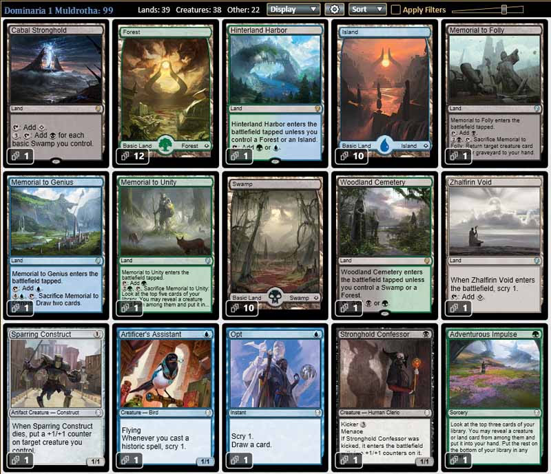 Magic the Gathering Adventures Dominaria Commander Deck Blue Black