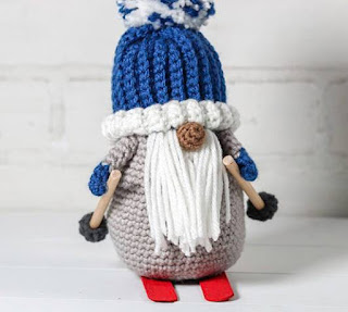 PATRON GRATIS GNOMO ESQUIADOR AMIGURUMI 41748