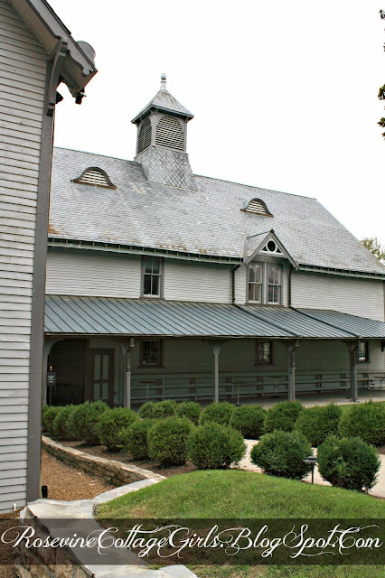 photo of a beautiful barn with cupola on top | Belle Meade Plantation Barn | RosevineCottageGirls.com