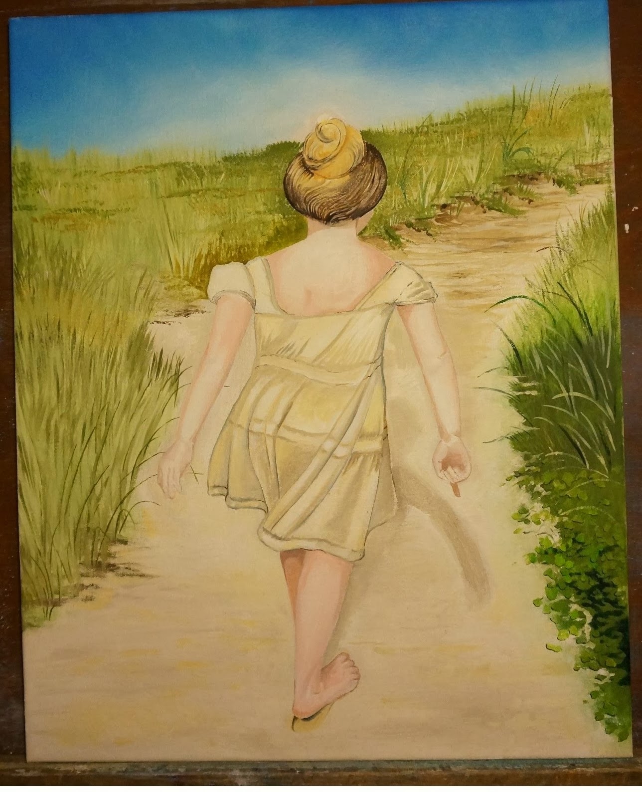 Oil on Canvas/Girl on Dunes of Avon, NC