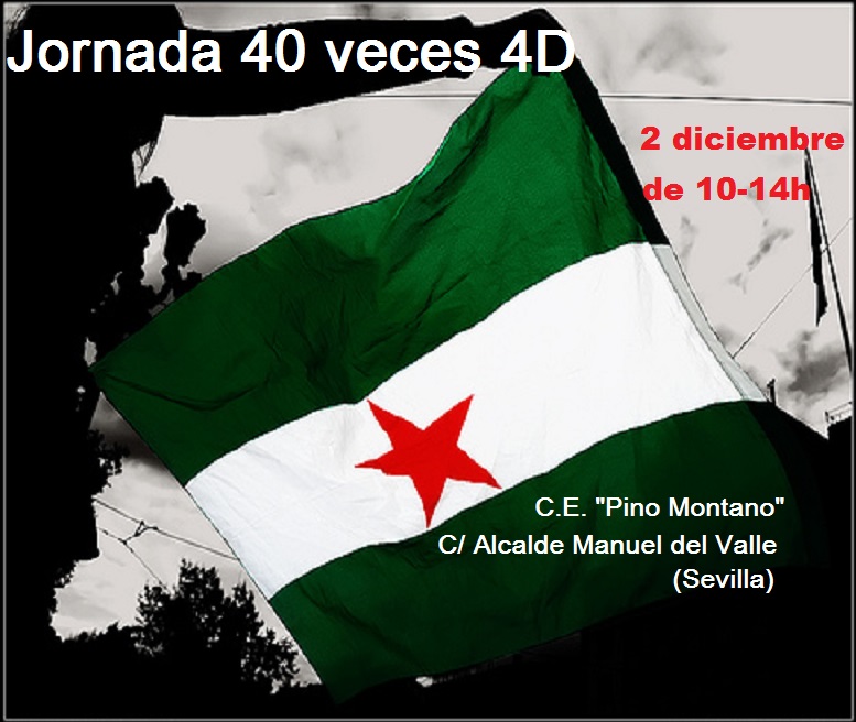 JORNADA "40 VECES 4D". Sábado, 2 de Diciembre,de 10 a 14H. Sevilla,