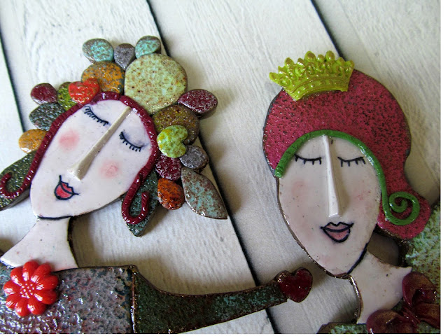  hillovely, Hilla bushari, fimo, polymer clay, fimo on the wall, faux ceramic,