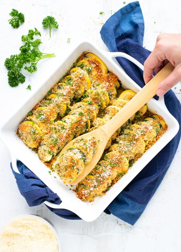 HEALTHY ZUCCHINI & SQUASH CASSEROLE RECIPE HEATHYVEGAN KETO Media