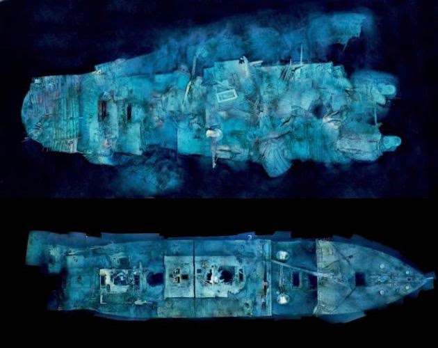 Ocean Superliners Titanic...Image 1 and 2, Stern and Bow...Image 3, Bow