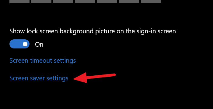 Configuración del protector de pantalla en Windows 10
