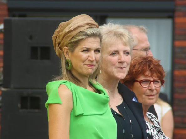 Queen Maxima of The Netherlands attends the official opening of the new nursing center 's Hamrik in Nieuwolda,