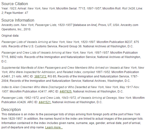 Digging Into Roots Together Citation Saturday Passenger Lists Data Base Entries Manifests And Ship Images