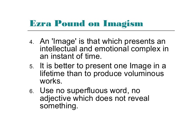 Imagist poetry characteristics image