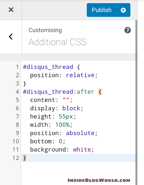 additional CSS WordPress