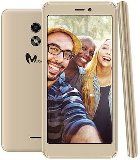 mobicel v4 in the gold colour with front and back view.