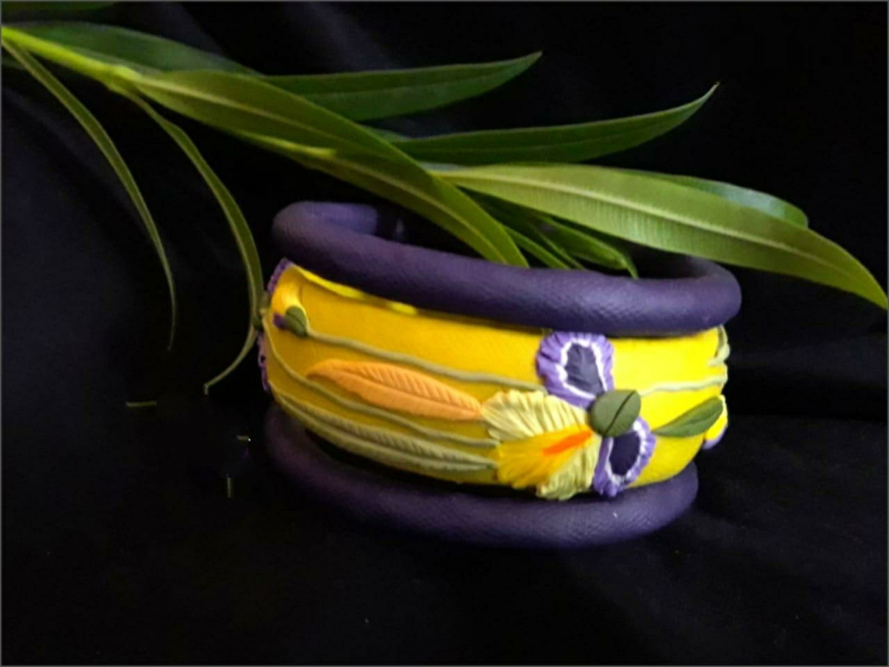 Polymer clay bangles