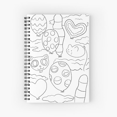 A notebook of balloons / Muistikirja, jonka kannessa on ilmapalloja