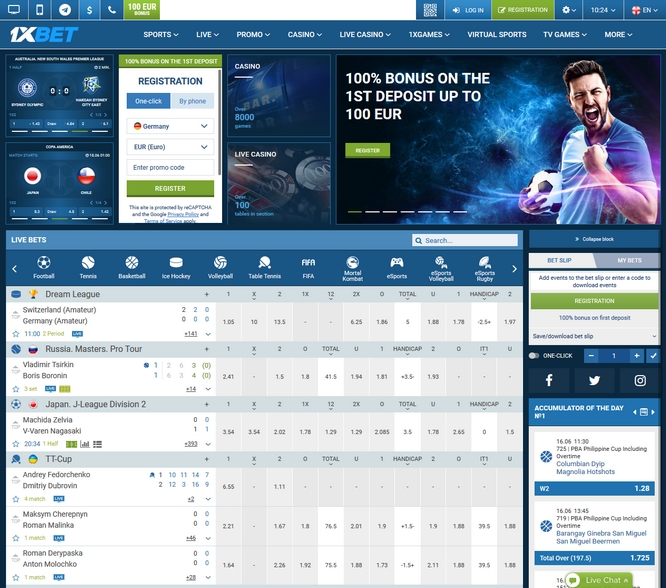 1xBet Bookmaker 1xBet Prematch