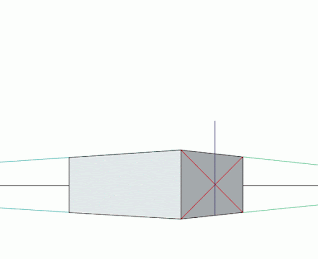 Draw thar vertical line to the desired height of the roof