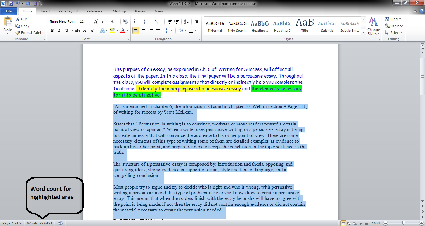 Phoenix Student Help Blog What is a substantive message and the word count