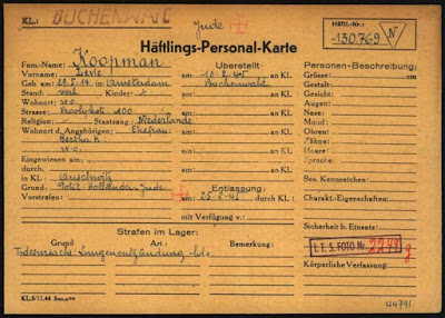 Kampkaart Buchenwald van Levie Koopman