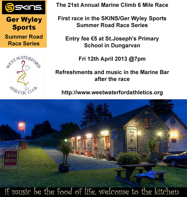 Running in Munster, Ireland Race notice...Marine Climb 6 mile road