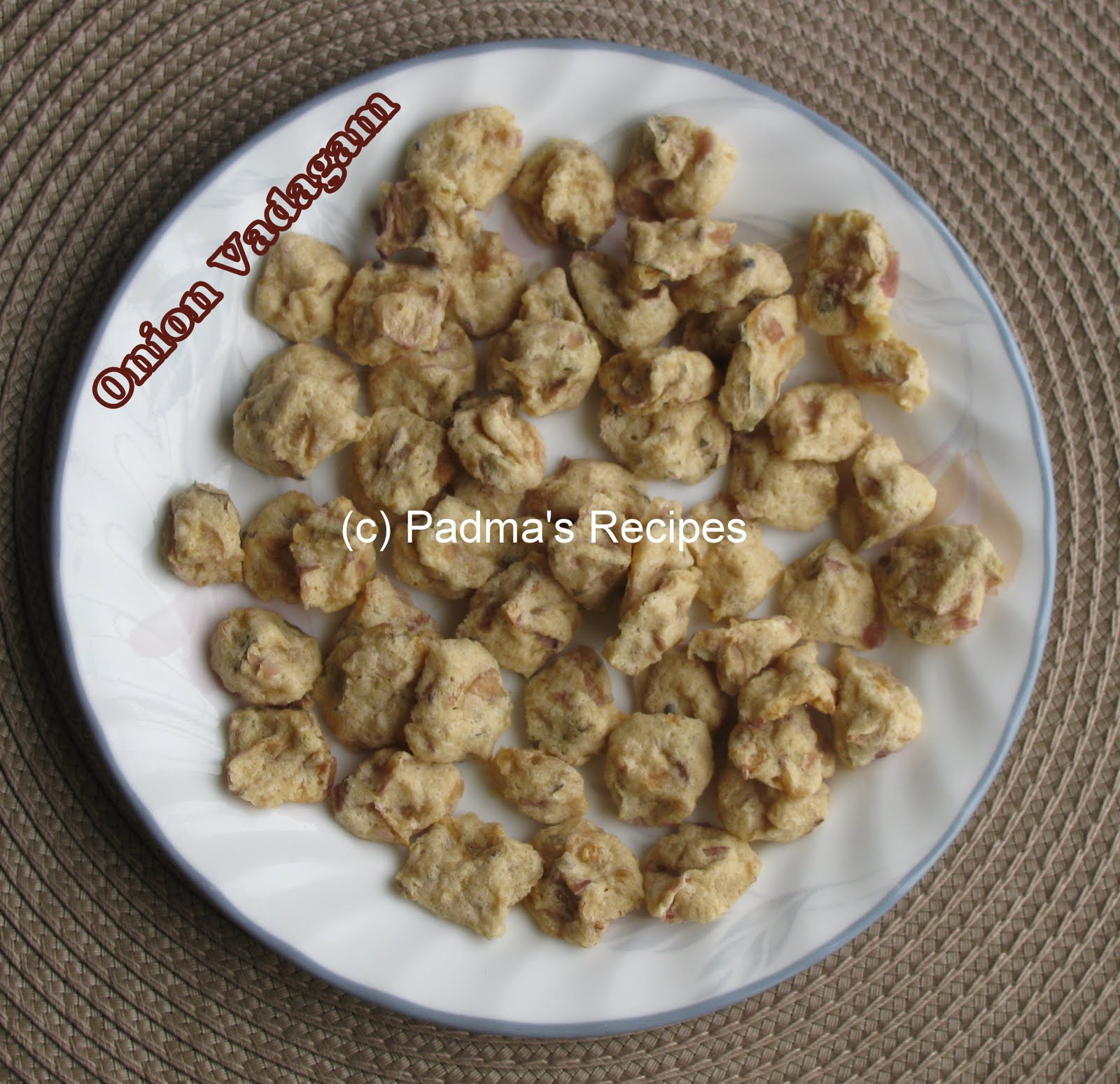 Padma's Recipes ONION (VENGAYA) VADAGAM