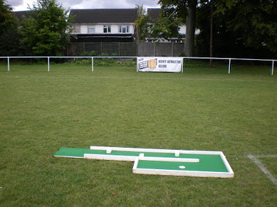 Pop-up minigolf at Kent Athletic Club in Luton. August 2020