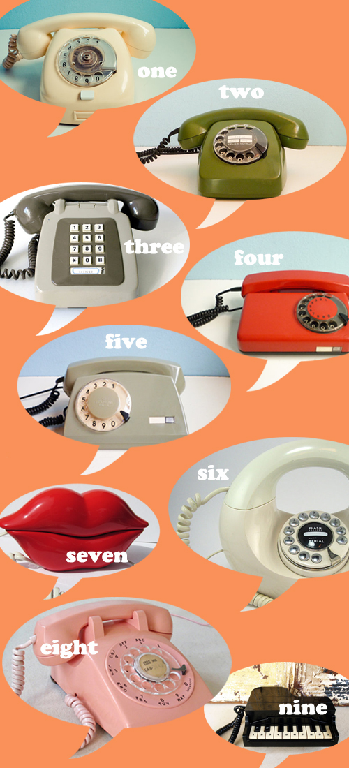 Oh So Lovely Vintage Telephone tag!