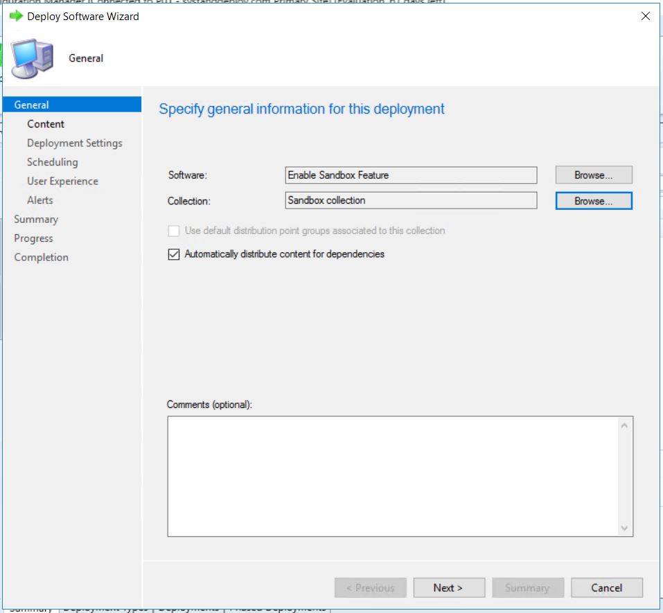 Microsoft Endpoint configuration Manager. Deploy.