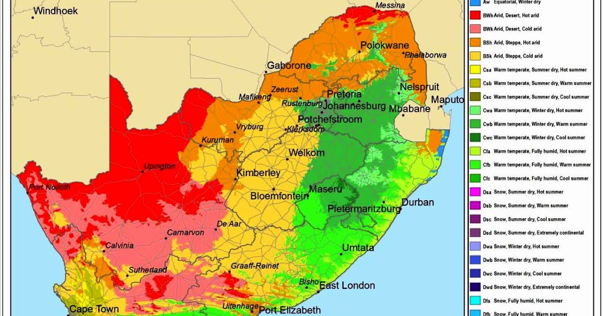 Roots 'n' Shoots South Africa Climate & Hardiness Zones
