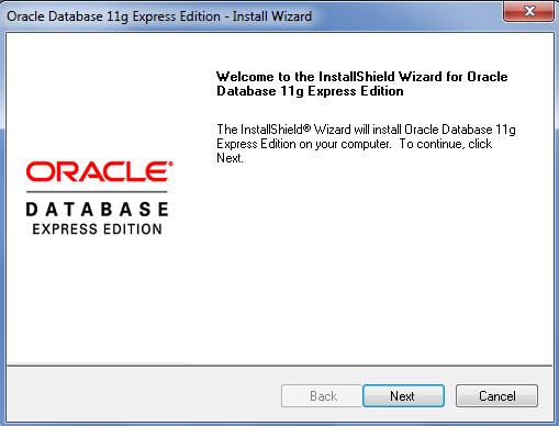 Oracle XE 11g Database Installation
