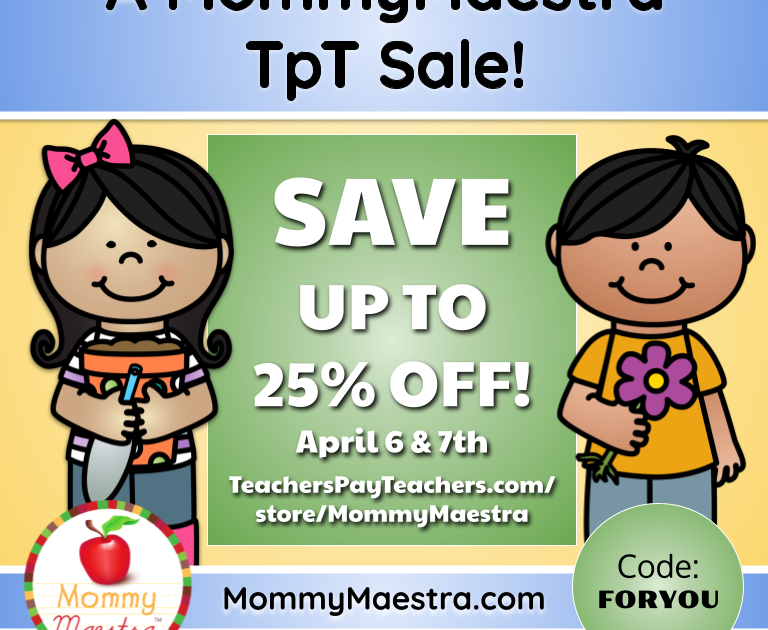 Mommy Maestra TpT April Sale & New Products