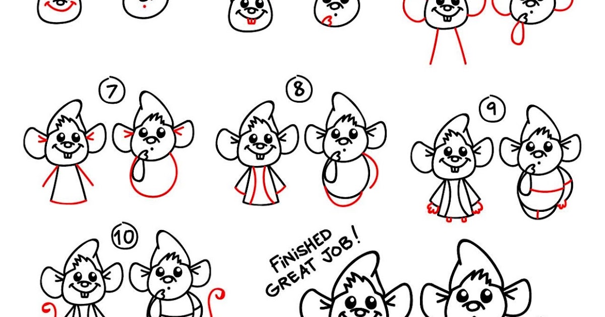 Learn How To Draw Disney's Jaq and Gus