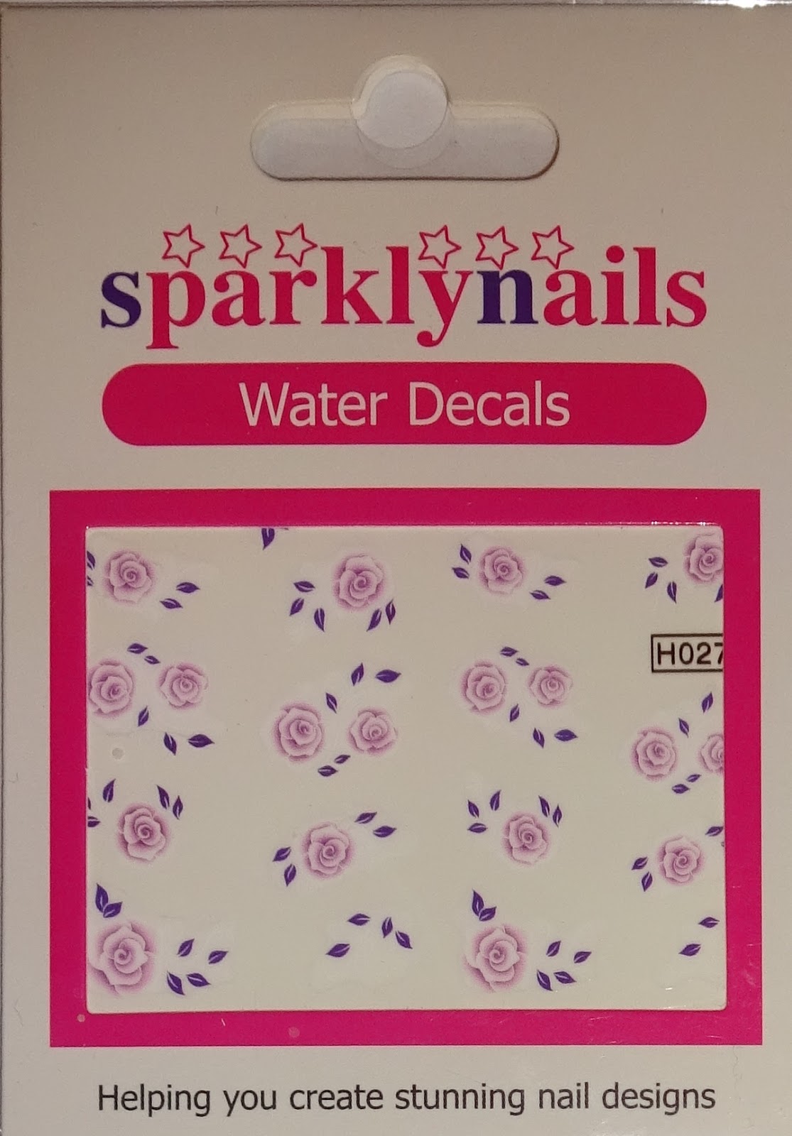 Wendy's Delights Lilac Rose Water Decals from Sparkly Nails