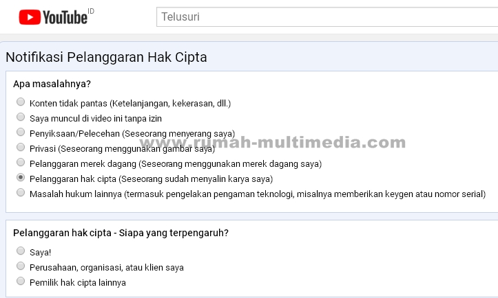 Cara Melaporkan Konten Video Reupload Di Youtube Rumah Multimedia