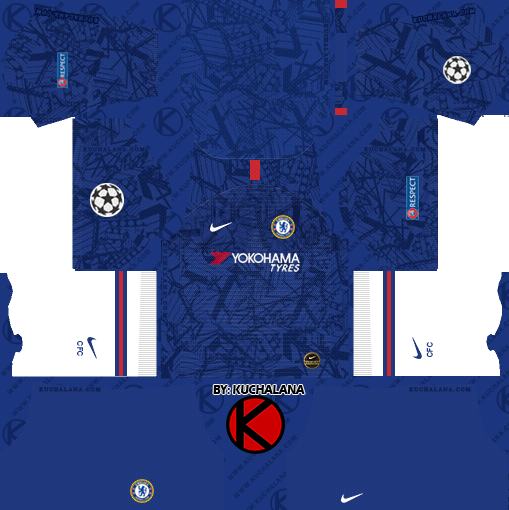 Chelsea FC 2019/2020 Kit - Dream League Soccer Kits - Kuchalana