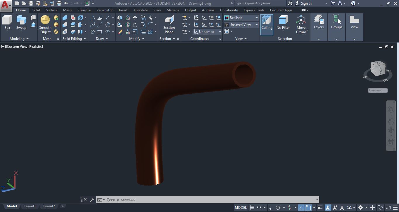 ABOUT SWEEP COMMAND IN AUTOCAD 2020 3D WITH THEIR PROPER DEFINITION AND