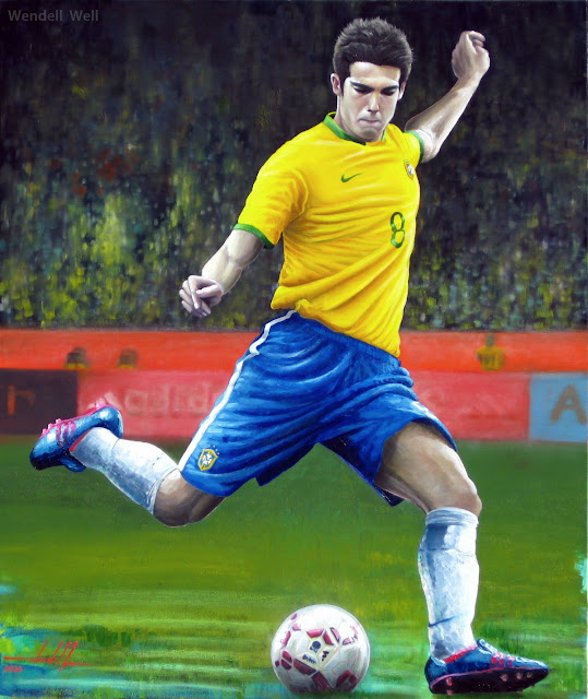 Pintura com jogador Kaká