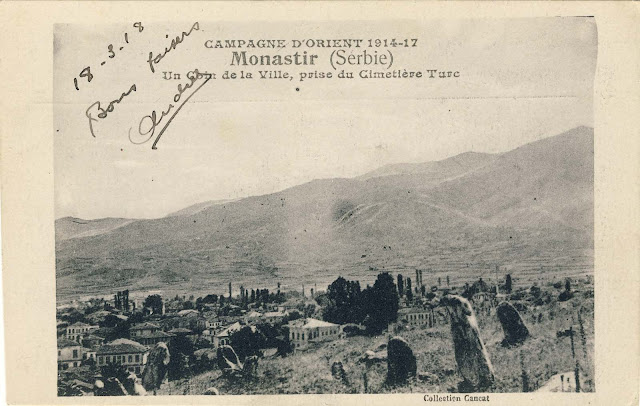 Panorama of Bitola from the Turkish cemetery to the southwest in 1917.