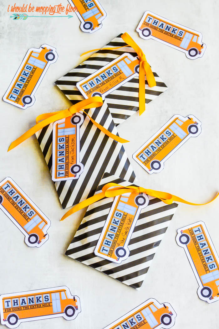 Free Printable School Bus Driver Thank You Tags I Should Be Mopping The Floor