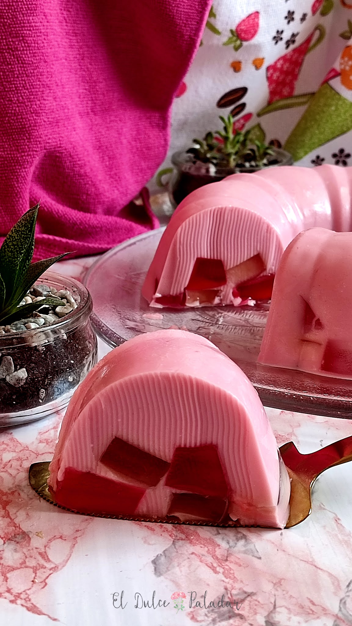 Gelatina de mosaico de fresa 0 El dulce paladar