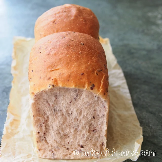 Black Glutinous Rice Soft Sourdough Bread