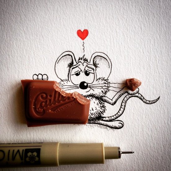 apredart instagram ilustrações divertidas ratos e realidade meigo engraçado