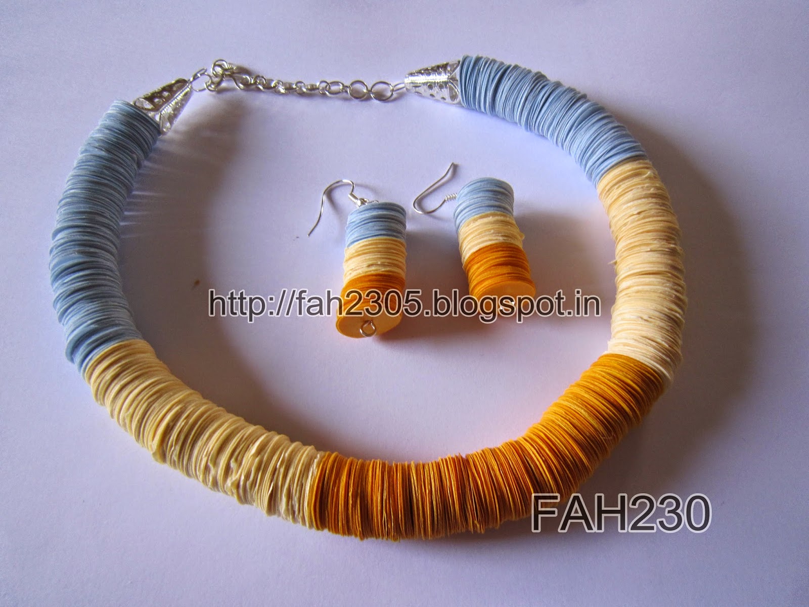 Fah Creations Paper Punch Necklace and Earrings