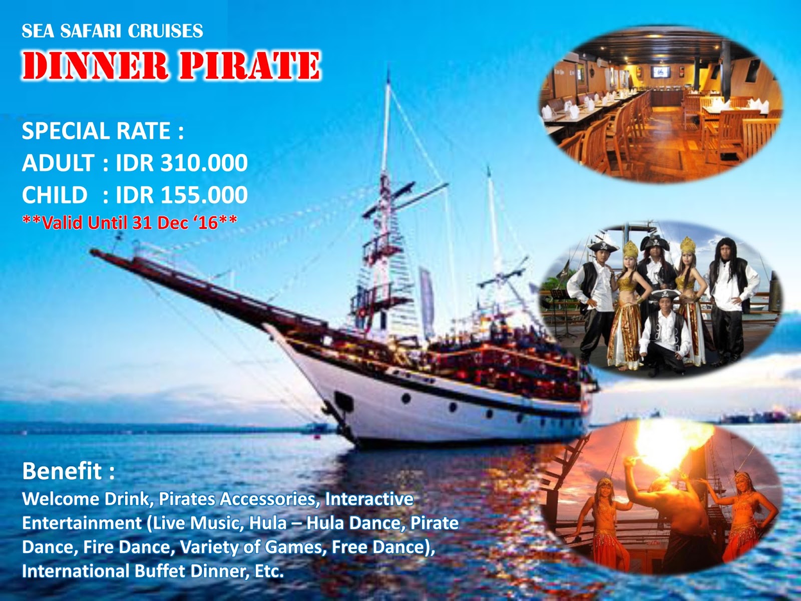 sea safari pirate dinner cruise bali