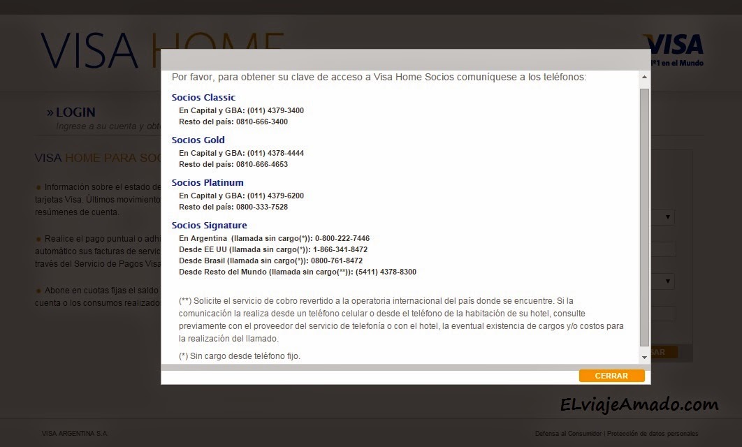 Problemas con Tarjeta Visa Argentina y cómo comunicarse con un operador
