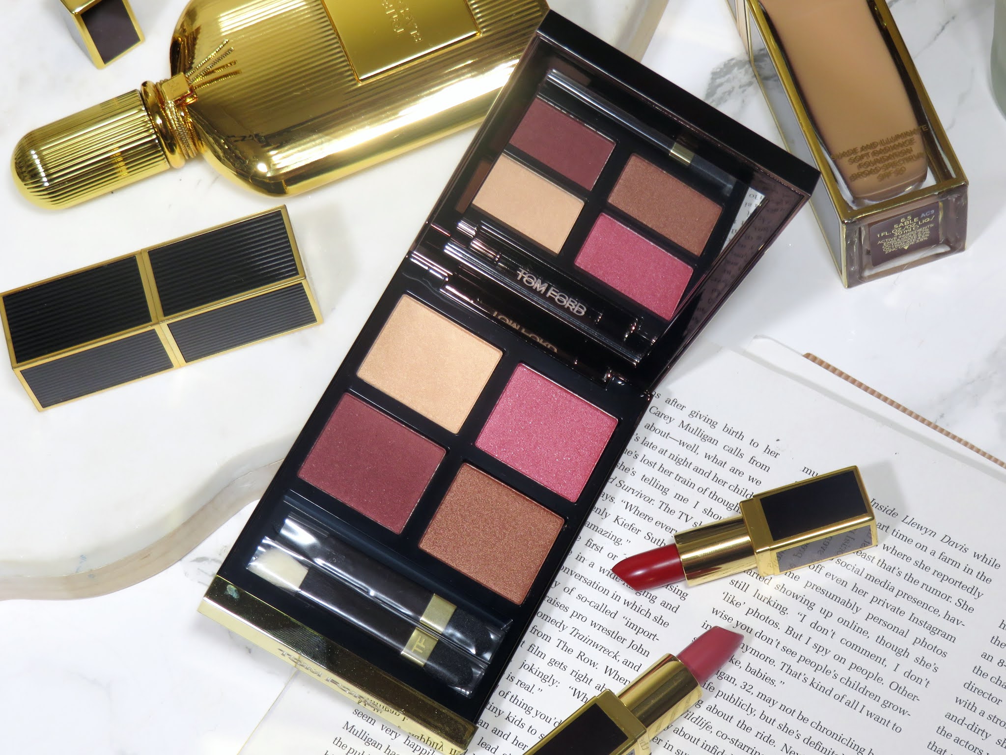Tom Ford Burnished Amber Eye Color Quad Review and Swatches