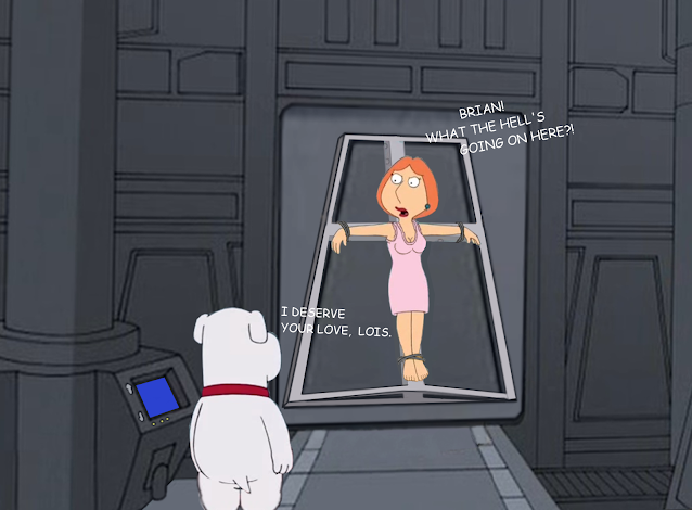 lois griffin chained. lois griffin tied up. 
