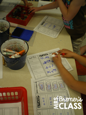 Kindergarten Literacy Centers for reading, writing, and word work.
