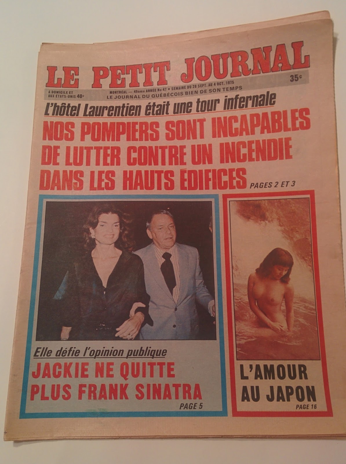 journal MarieReine Bellemare LE PETIT JOURNAL 28 septembre 1975