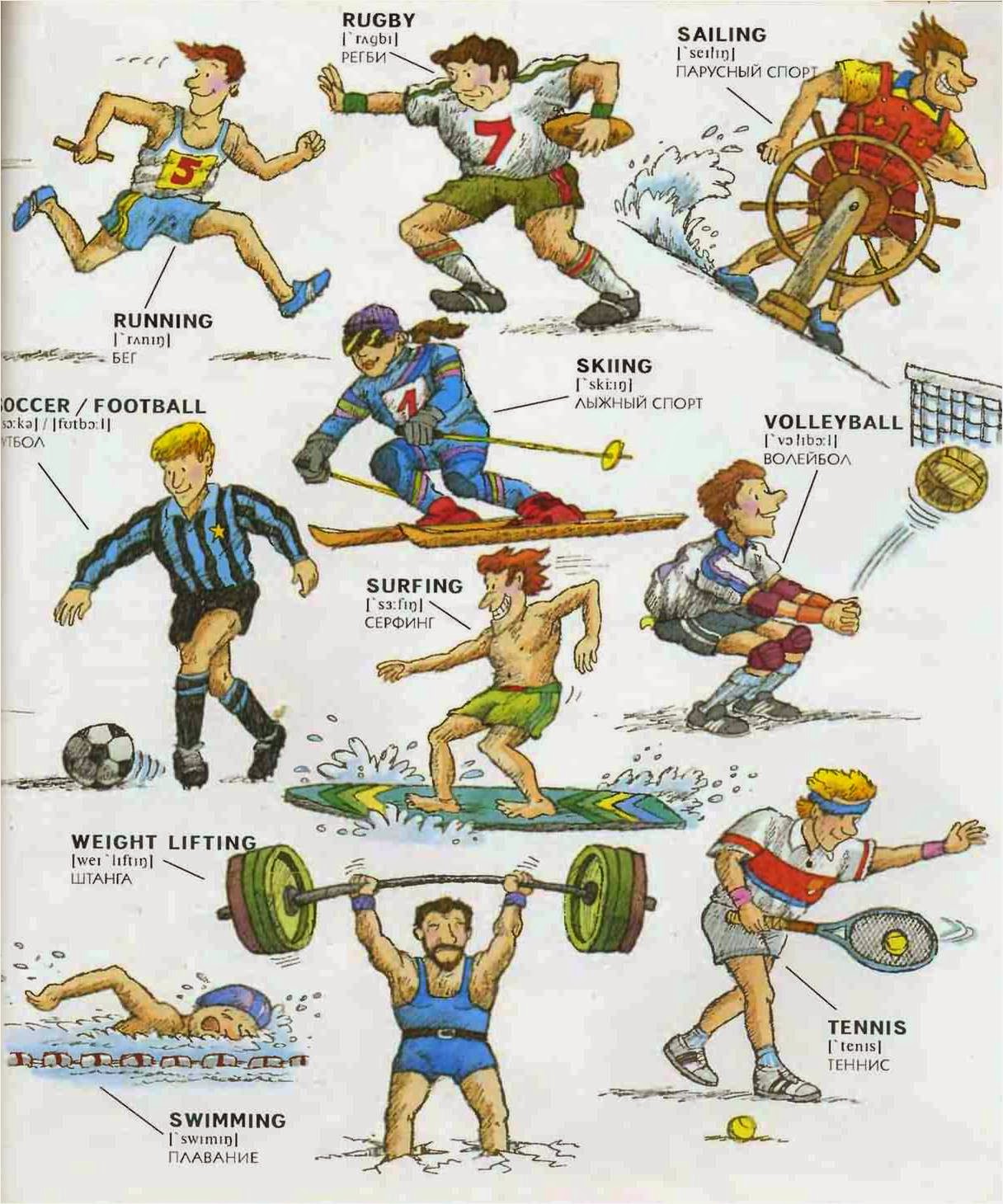 учим АНГЛИЙСКИЙ! sports picture dictionary