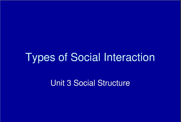 Pak education forum Types Of Social Interaction